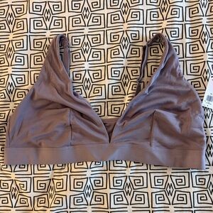Mauve ribbed triangle Bralette